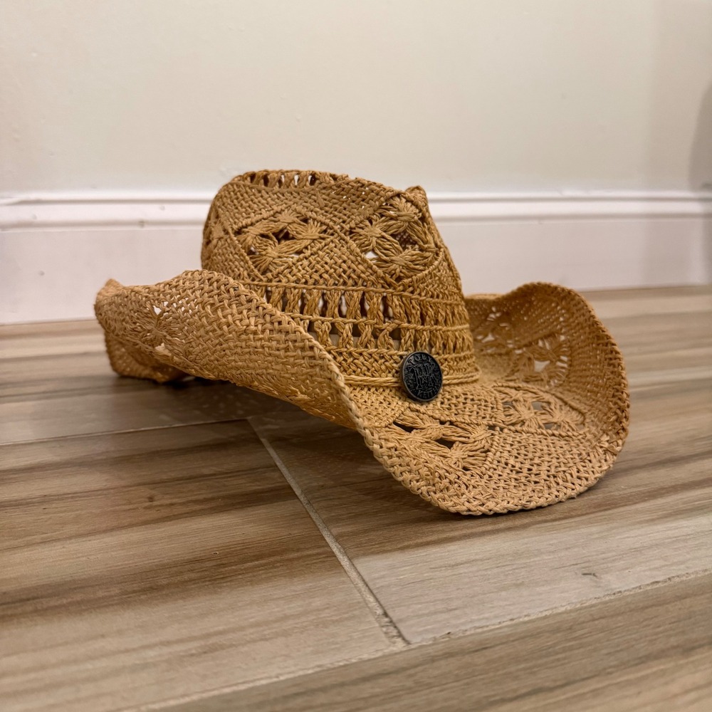 Toby Keith TK Brand Natural Straw Cowboy Hat Western Woven Concho TK27-NAT OS